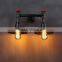 Vintage Industrial Water Pipe Wall Sconce Edison Bulb Style Wall Lamp
