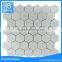 Bianco Carrara white hexagon bathroom tile, marble mosaic tile