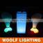 PE Plastic rechargeable LED round cocktail table led furnitur