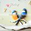 European creative 3d plum cartoon picture wall clock