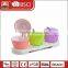 Plastic Kitchen Container Set Dispenser Cruet Set Plastic Condiment Containers For Kitchen With Spoon