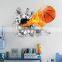 Creative Self Adhesive 3D Basketball Wall Paper for Kids' Room