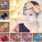 wholesale baby stretch hair headband blue fancy sequin bowknot Headband For Girls Headband Pretty Princess Hair Hands