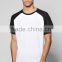 Blank Black Plain Baseball Jersey, 100% Cotton Short Sleeve Raglan Baseball T Shirt For Men