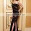 Lastest sexy beautiful black one shoulder cocktail dress