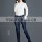 ladies fashion clothing warm pencile jeans with fleece