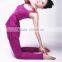 women sexy yoga pant with outer skirt, hollow out top design and jogger pants
