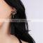 Fashion Shiny Rhinestone Colorful Long Tassel Dangle Earrings