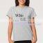 Custom logo promotional 100% cotton printing white women ladies t shirt