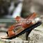 wholesale super soft and comfortable handmade Leather Cowhide men summer sandal