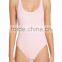 One Piece Swimsuit Scooped Neck Lined Women High Cut Legs Low Cut Back Style Swimwear Customize Polyamide Spandex Womens Active