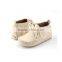 Kid shoe Pure coolor leather safe impore baby shoes china