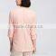 New Fashion High Quality Crepe v Neck Long Sleeve Woman Blouse