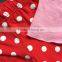2016 girls clothes Valentine's day "Love" leopard kids clothes red dot pants kids girls clothing with matching accessories