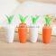Novel creative 3d carrot jumbo magic gel pen top erasers packing logo customs