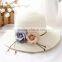 B40087A Latest Korea straw bucket flower hats