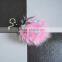 SJ797 Real Fox Fur With Rex Rabbit Fur Ball Keychain /Pineapple Fur Keychain