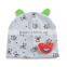 2016 newest korea style 100%cotton cute boys&girls baby beanie hat baby bonnet with animal head on