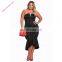 Wholesale Strapless Ruffle Big Size Women Dress Evening Dress