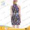 2016 New thailand design fashion lady dress flower print short dress