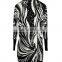 Abstract Paisley Worsted Round Neckine Tunic For Old Women