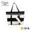 CR Amazon top sales fashion hot selling hand bag with little purse cheap stripe bag canvas bag