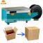 low Desk Semi automatic carton box Strapping Machine pp strapping roll making machine