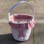2020 New Personalized Easter Bunny Basket Bags Burlap Cotton with Tassel Carrying Gift and Eggs Tote Storage