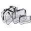 Wholesale Clear PVC Toiletry Bag Set 3 pcs Gift Cheap Transparent Cosmetic Bag
