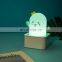 new design kid night light rechargeable silicone led baby silicone cactus cartoon night light lamp