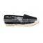women casual shoes black summer mesh shoes with linen lining