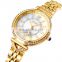 Luxury Skmei 1658 fashion women watches stainless steel strap with diamond custom quartz watch for ladies