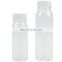 Reusable Clear Disposable Plastic Empty Bottle Milk Containers with White Tamper Evident Caps
