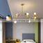 Stair Ceiling Lamps Acrylic Chandelier Rose Gold Color Pendant Light Round LED Hanging Lamp