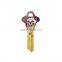 Custom Brass Colorful Blank Keys for Door with Designs