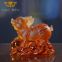 LiuLi Glass Lost-Wax art crystal Feng Shui Decoration - Pig Statue Chinese New Year Gift