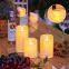 Real Wax LED Candles with Timer – Flameless, Battery Operated, Remote Control, Flickering Flame Sets/Pack in 4