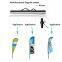 Combo Flag Pole：Sharkfin Teardrop Feather Rectangle Flag Stand Versatile Advertising Display for Events & Promotions