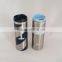 Straight shape autoseal stainless travel mugs with print