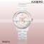 New Fashion Quartz Movt Luxury White Color Ceramic Watch for Women