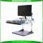 Mobile high low workstation sit to stand work table stand up desk