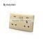 double gang pc material multi socket with red indicator light                        
                                                                                Supplier's Choice