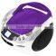 Cheapest Super Design Purple Portable Bluetooth CD Boombox
