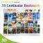 Fancy 3D flip PP plastic bookmarks with animal picture