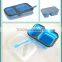 2015 Best selling kitchen tool leakproof 2 compartment bento silicone folding lunch box