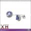 Silver Ring Earrings Necklace Purple Bridal Stone Jewelry Sets Purple Jewelry Set