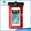 Swimming drifting diving pvc waterproof mobile phone pouch with thermometer