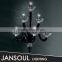 zhongshan charming new style black art crystal murano glass plate chandelier wall light for bedroom
