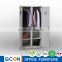 Locker stainless steel iron wardrobe with mirror design