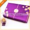 Purple velvet wrapped paper box